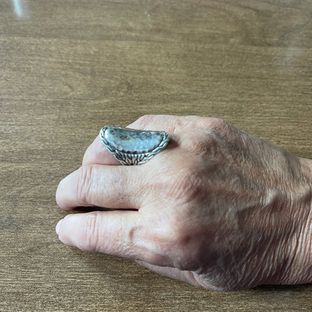 John Hardy Sterling Silver Saddle Ring used sz 7